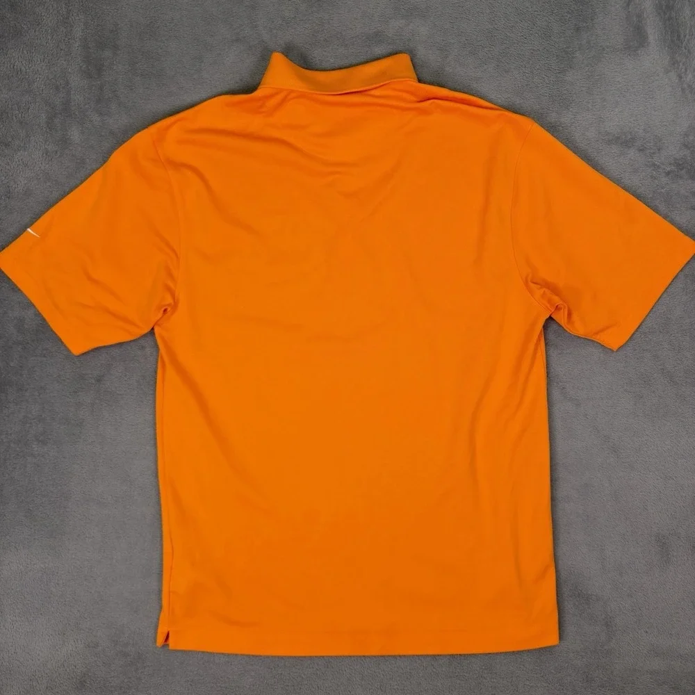 Nike Golf Polo Shirt Mens Medium Orange Fit Dry Short Sleeve Collared‎ Preppy